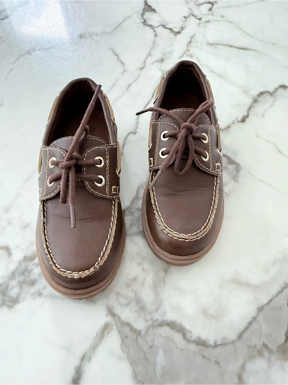 H&M Brown Kids Boat Shoes with Contrast Stitching